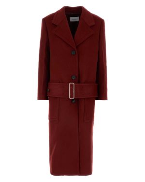 Ferragamo Tiziano Red Wool Blend Coat