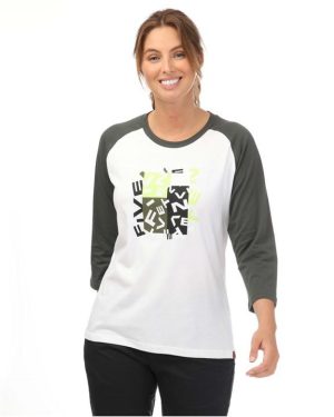 Five Ten Ten Graphic three quarterSleeve Long-Sleeve Top Womens - White