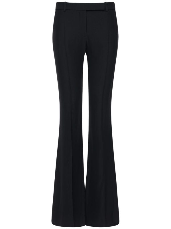 Flared Leaf Crepe Pants