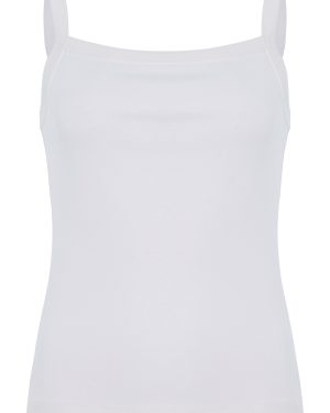 Flore Flore - May Organic Cotton Camisole Top - White - L - Moda Operandi