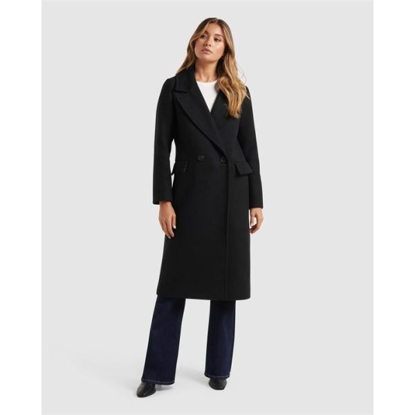 Forever New Charlotte DB Coat - Black