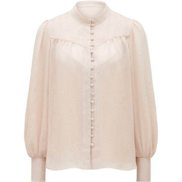 Forever New Leo Soft Stripe Blouse - Beige