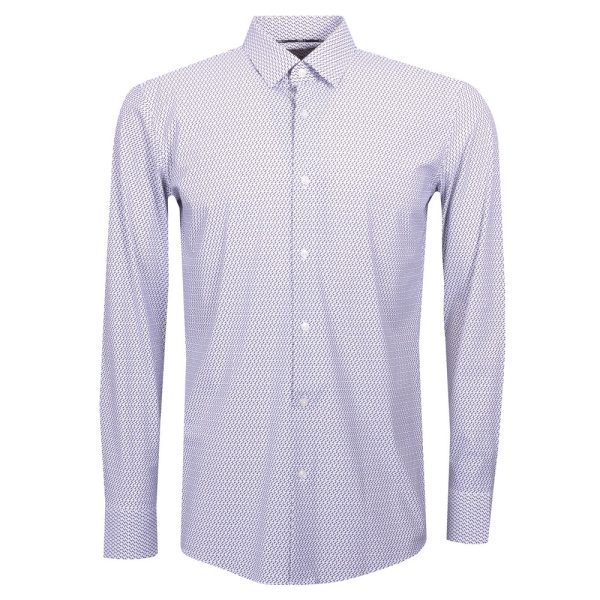 Formal Slim Fit Patterned Performance Shirt