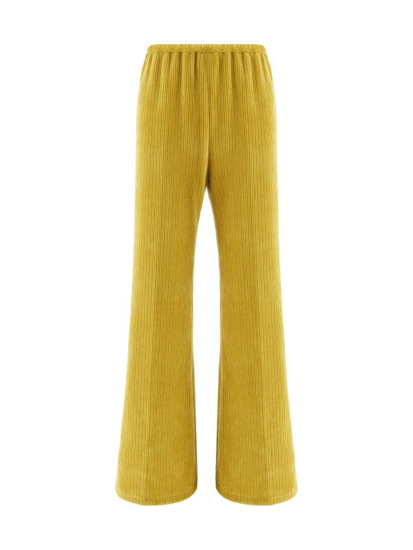 Forte_Forte Flared Velvet Knitted Trousers