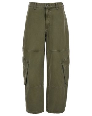 Frame the Bubble Cargo Green Jeans In Cotton Woman