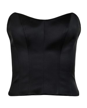 Francesca Miranda - Onyx Silk Corset Top - Black - US 10 - Only At Moda Operandi
