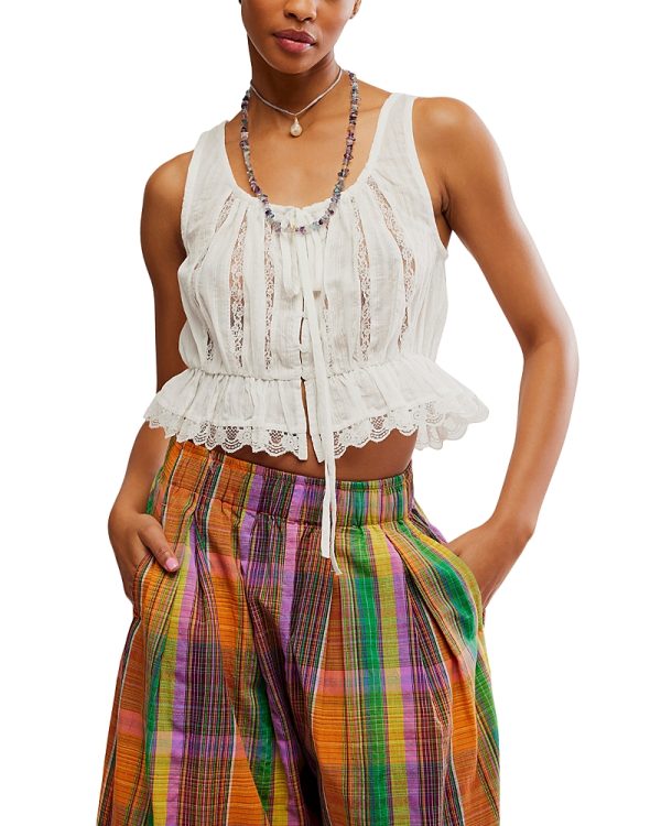 Free People Alana Lace Tank Top