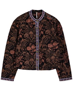 Free People Drifter Paisley-printed Cotton-blend Sweatshirt - Brown - L (UK16-UK18 / L)
