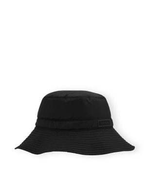 GANNI BLACK BUCKET HAT