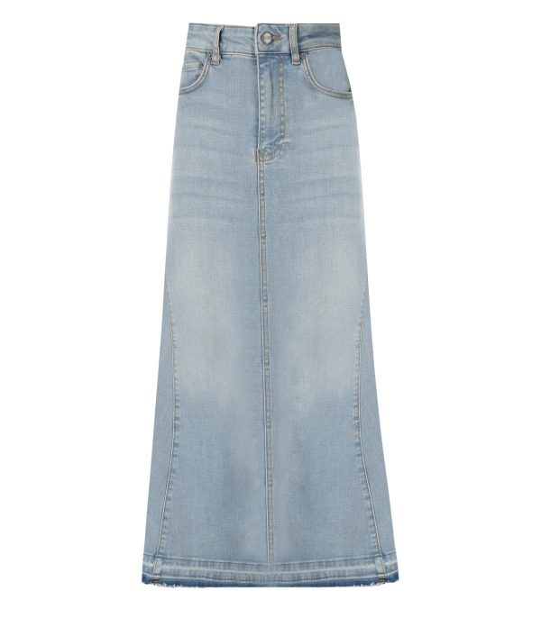 GANNI LIGHT BLUE DENIM SKIRT
