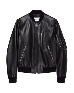 GIVENCHY LEATHER JACKET Size: 50, colour: BLACK