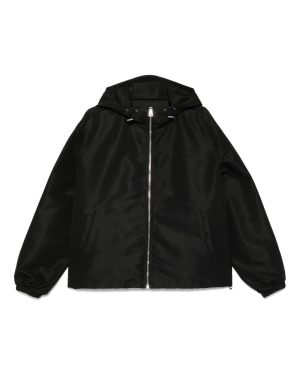 GIVENCHY POLYFAILLE HOODIE WINDBREAKER Size: XL, colour: BLACK