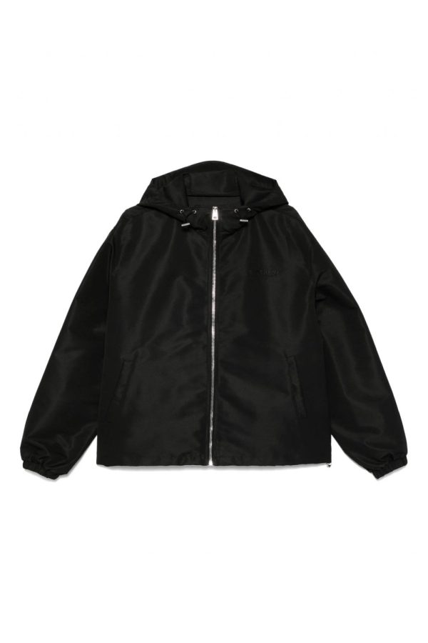 GIVENCHY POLYFAILLE HOODIE WINDBREAKER Size: XL, colour: BLACK