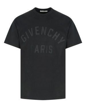 GIVENCHY REGULAR FIT EMBROIDERED LOGO T SHIRT Size: XL, colour: BLACK