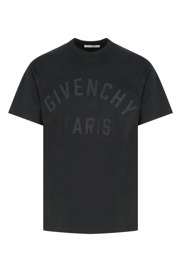 GIVENCHY REGULAR FIT EMBROIDERED LOGO T SHIRT Size: XL, colour: BLACK