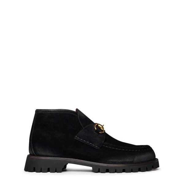 GUCCI Horsebit Ankle Boots - Black