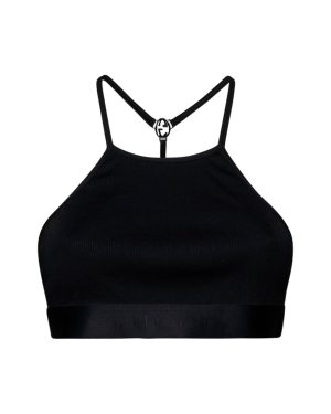 GUCCI | Logo-plaque jersey crop top | Women | M