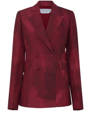 Gabriela Hearst - Angela Dyed Wool Blazer - Burgundy - IT 40 - Moda Operandi