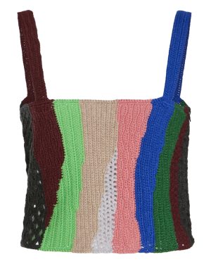 Gabriela Hearst - Bora Crocheted Cashmere Crop Top - Multi - XS - Moda Operandi