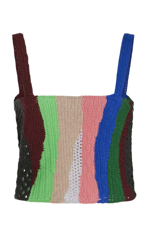 Gabriela Hearst - Bora Crocheted Cashmere Crop Top - Multi - XS - Moda Operandi