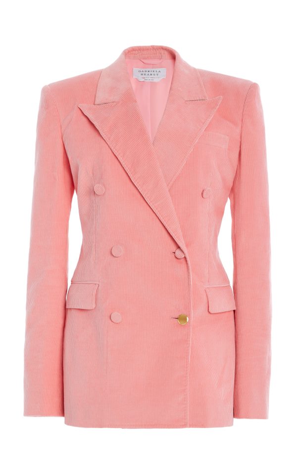 Gabriela Hearst - Gavin Tailored Corduroy Blazer - Pink - IT 40 - Moda Operandi