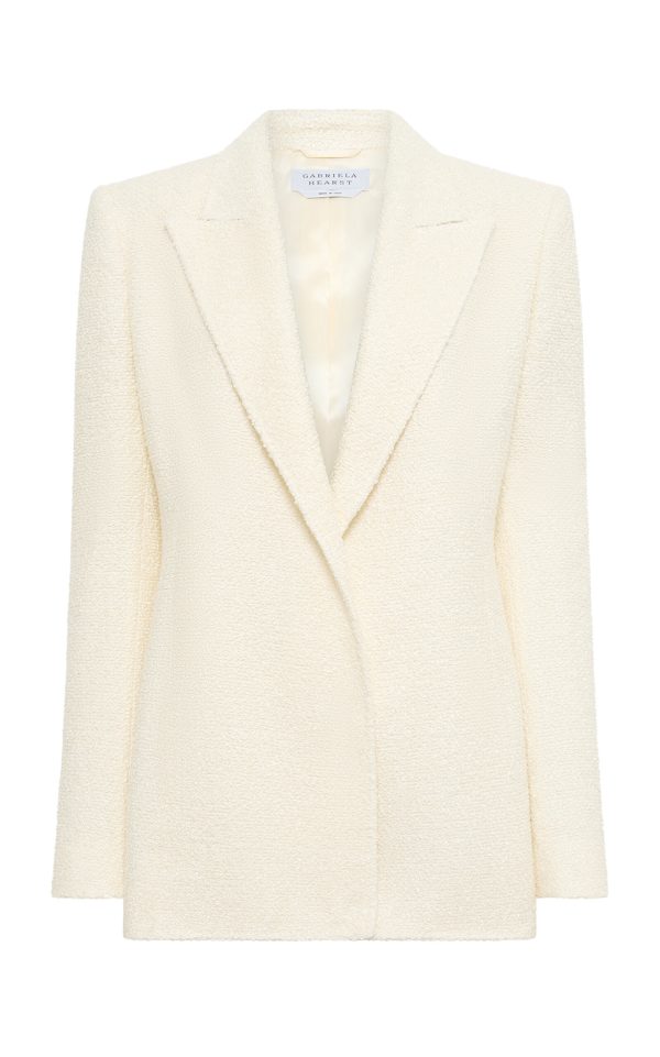Gabriela Hearst - Mairi Silk Boucl Blazer - Ivory - IT 40 - Moda Operandi