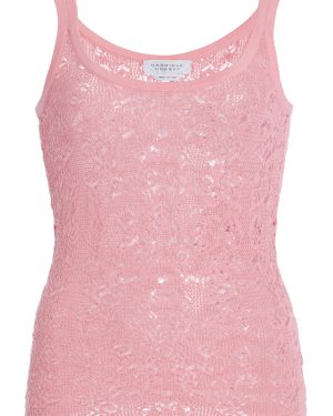 Gabriela Hearst - Pontus Wool-Silk Lace Tank Top - Pink - S - Moda Operandi