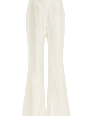 Galvan - Sorrento Tailored Silk Taffeta Flared Pants - White - FR 38 - Moda Operandi