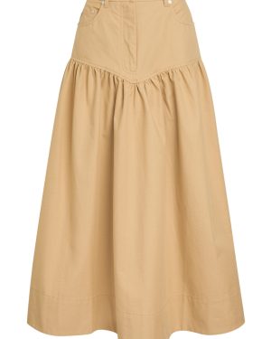 Ganni Suiting Cotton-blend Maxi Skirt - Beige - 36 (UK6 / XS)