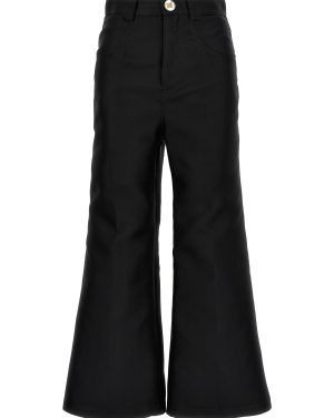 Giambattista Valli Cropped Silk Blend Pants