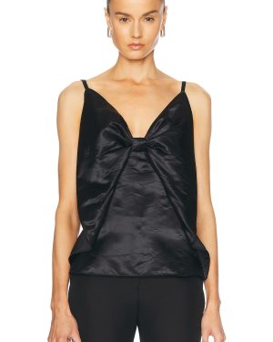 Givenchy Bow Tank Top in Black - Black. Size 34 (also in 36, 38, 40).