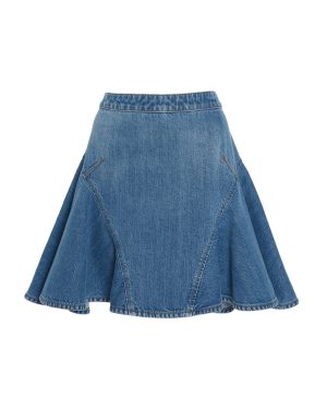 Givenchy - Flared Denim Mini Skirt - Blue - FR 36 - Moda Operandi