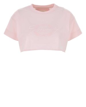 Givenchy Pastel Pink Cotton Crop-top