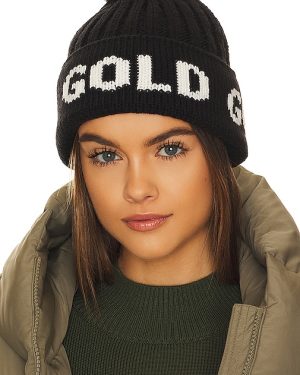 Goldbergh Hodd Faux Fur Beanie in Black.