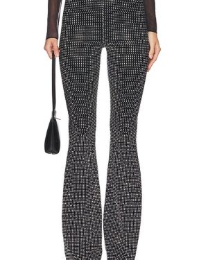 Good American Crystal Pull On Flare Leggings in Black. Size 5X, M, S, XL, XS.