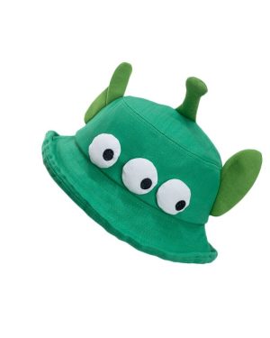 (Green) Toy Story Alien Bucket Hat Adult Cartoon Sunshade Breathable Cap Unisex Lotso