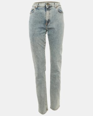 Gucci Blue Washed Denim High Rise Jeans L Waist 33"