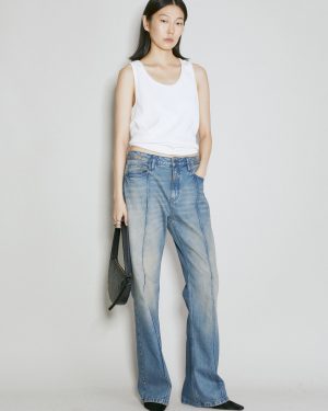 Guess USA Stained Flared Jeans - Woman Jeans Blue 30