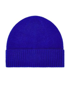 Guest In Residence Rib Cuff Beanie in Blue.