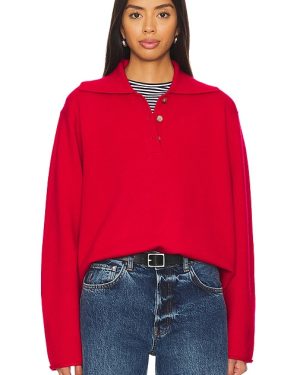 Guest In Residence for FWRD Everyday Polo Top in Red. Size M, S, XS.