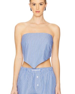 H2OFagerholt Holiday Wrap Top in Blue. Size XS/S.