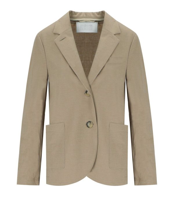 HARRIS WHARF LONDON DOVE GREY SINGLE-BREASTED BLAZER