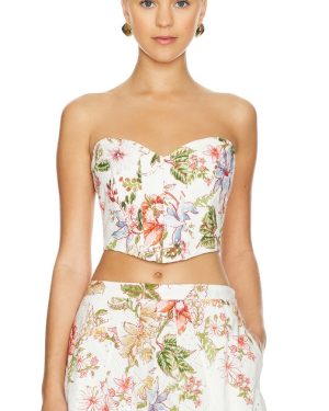 HEMANT AND NANDITA Corset Top in White. Size L, XS.
