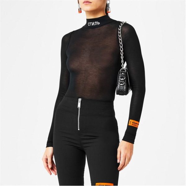 HERON PRESTON Ctnmb Bodysuit - Black