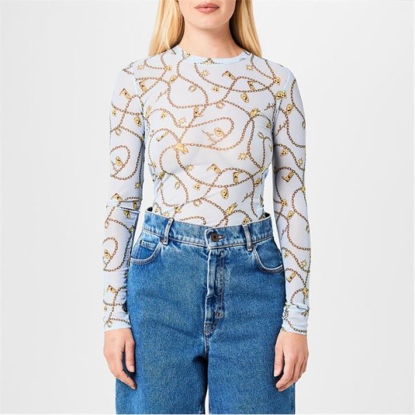 HUGO Diralina Mesh Top - Blue