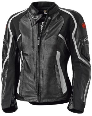 Held Namiko Women's Motorcycle Leather Jacket, black-white, Size 34
