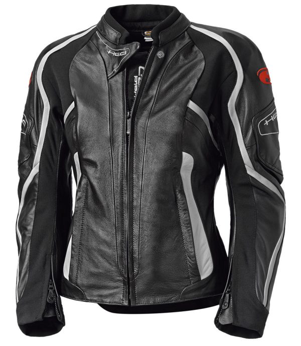 Held Namiko Women's Motorcycle Leather Jacket, black-white, Size 34