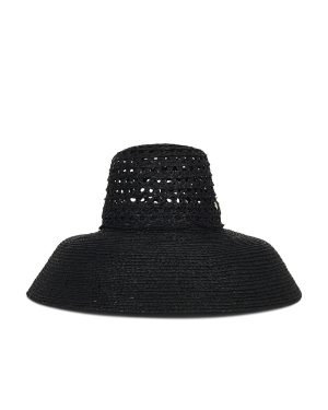 Helen Kaminski Jeany Hat in Charcoal - Black. Size all.
