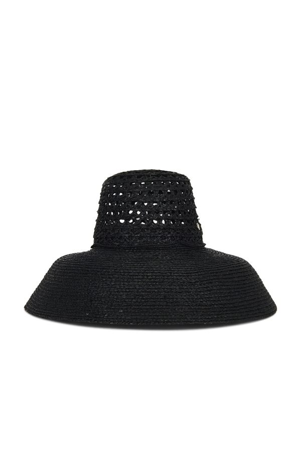 Helen Kaminski Jeany Hat in Charcoal - Black. Size all.