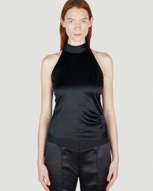 Helmut Lang Halter Neck Top - Woman Tops Black M